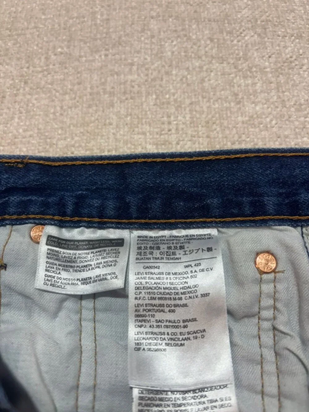 Levi's 501 Original Fit Button Fly Dark Wash Jeans W32 L30
